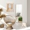 39.5 x 11 Inch Wall Mounted Over the Door Bamboo Frame Frameless Mirror
